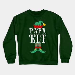 Papa elf family matching Christmas Crewneck Sweatshirt